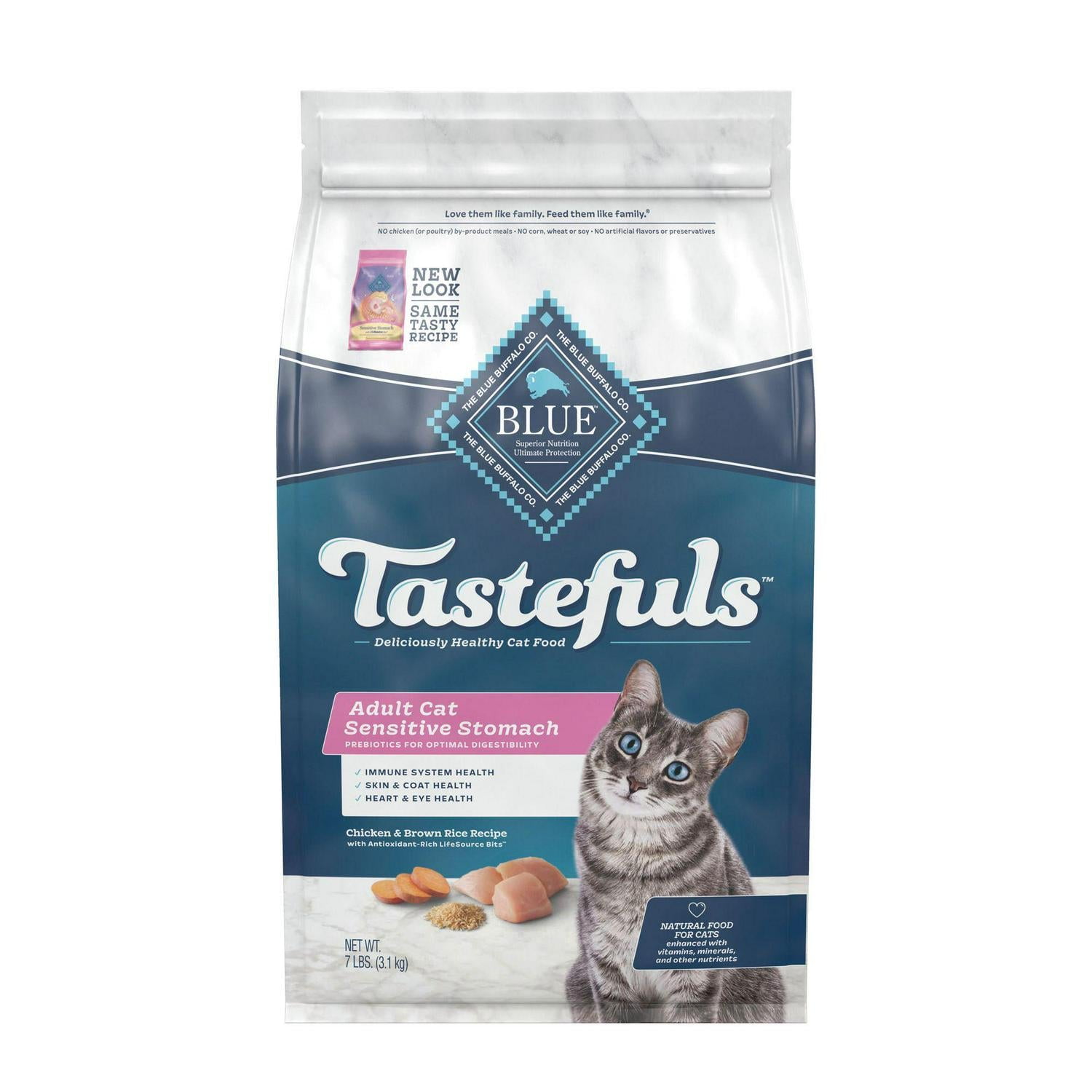 Blue Buffalo Tastefuls Sensitive Stomach Natural Adult Dry Cat Food