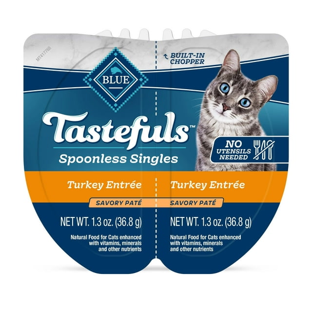 Blue Buffalo Tastefuls Spoonless Singles Turkey Pate Wet Cat Food for