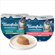 Blue Buffalo Tastefuls Spoonless Singles Variety Pack, Wet Cat Food Pate, 2.6-oz. Twin Packs (12 Count)