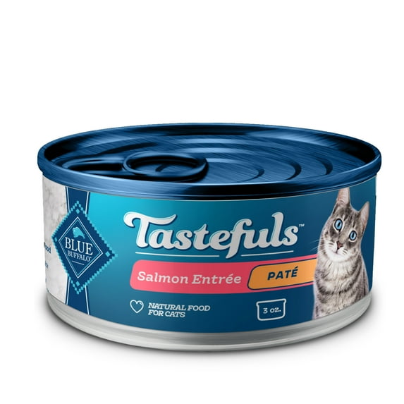 Blue Buffalo Tastefuls Wet Cat Food Paté Salmon Entrée 3-oz. Can