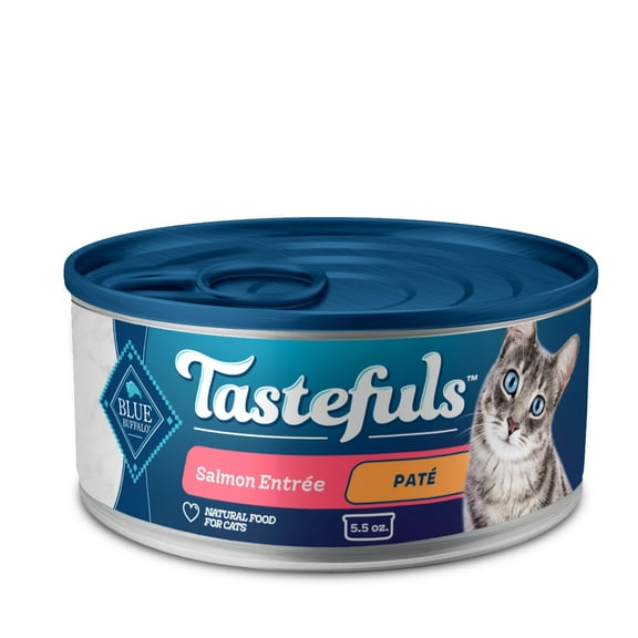 Blue Buffalo Tastefuls Wet Cat Food Pat, Made with Natural Ingredients, Salmon Entre, 5.5-oz. Can