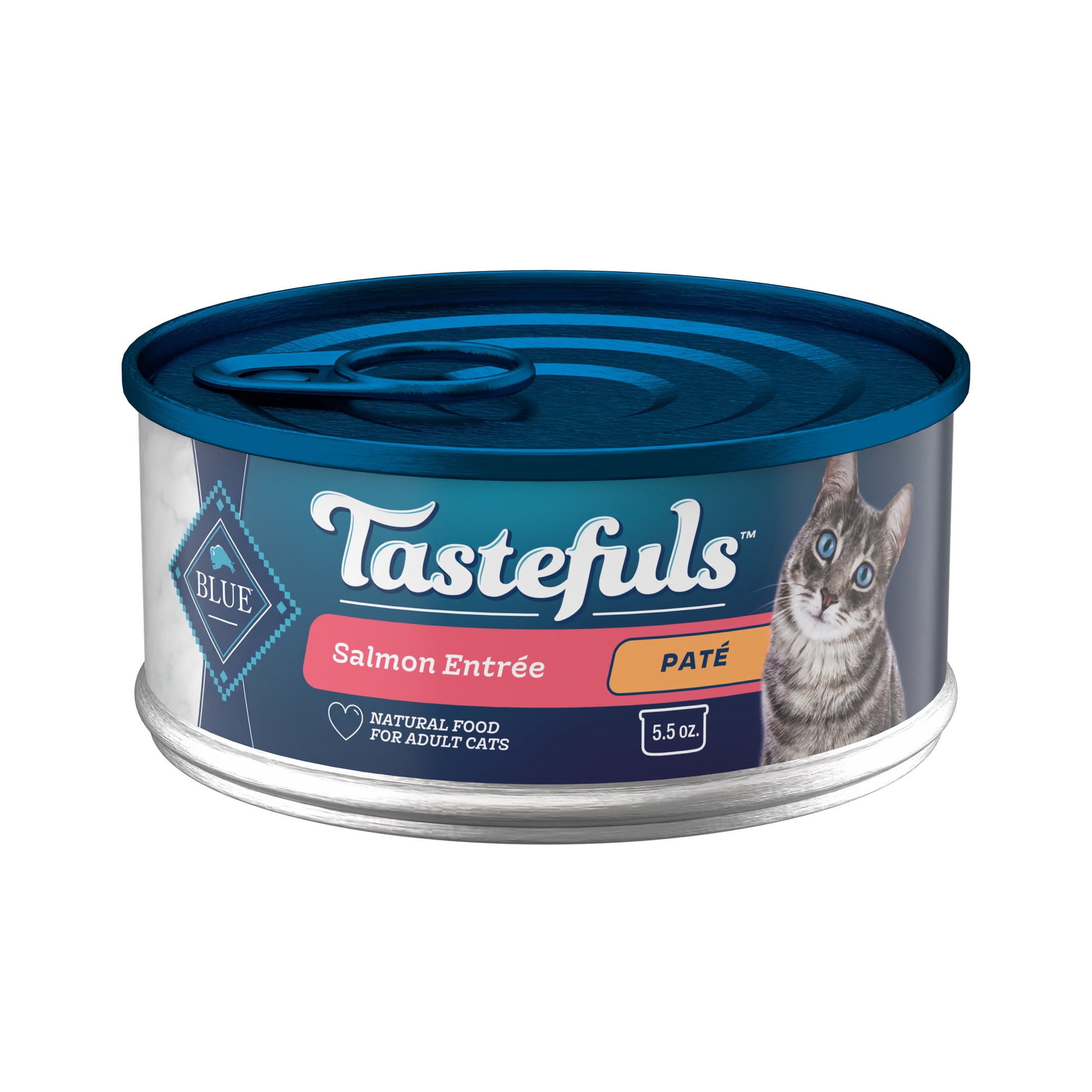 Blue Buffalo Tastefuls Wet Cat Food Paté, Made with Natural Ingredients, Salmon Entrée, 5.5-oz. Can