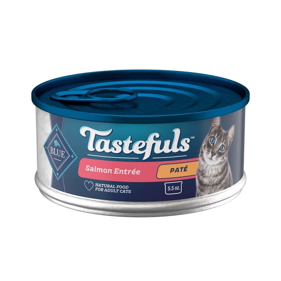 Blue Buffalo Tastefuls Wet Cat Food Paté, Made with Natural Ingredients, Salmon Entrée, 5.5-oz. Can