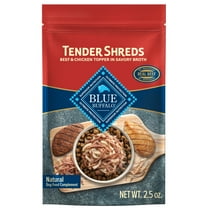 Blue Buffalo Tender Shreds Toppers, Dog Food, Beef & Chicken, 2.5oz. Pouch