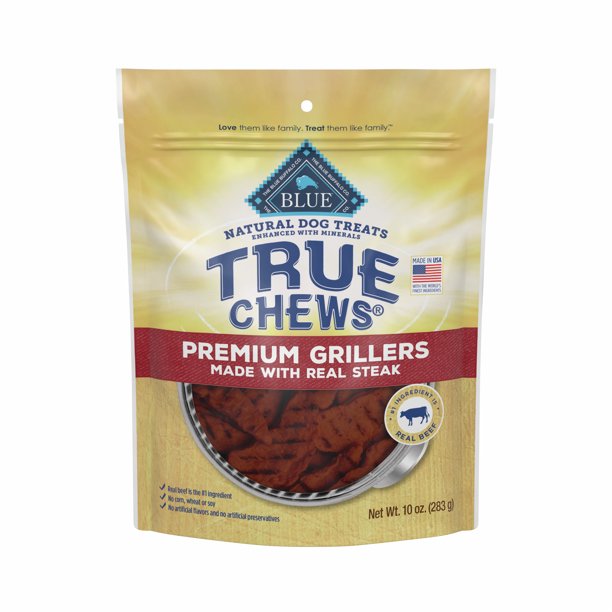 Blue Buffalo True Chews Premium Grillers Natural Dog Treats, Steak 10