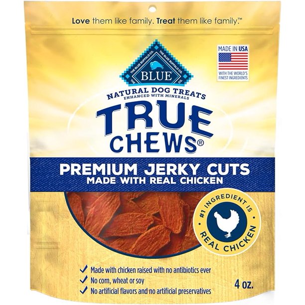 Blue Buffalo True Chews Premium Jerky Cuts Dog Treats, Made in the USA