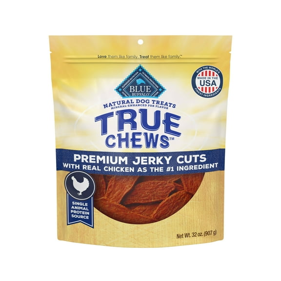Blue Buffalo True Chews Natural Jerky Cuts Dog Treats, Chicken Recipe, 32-oz. Bag
