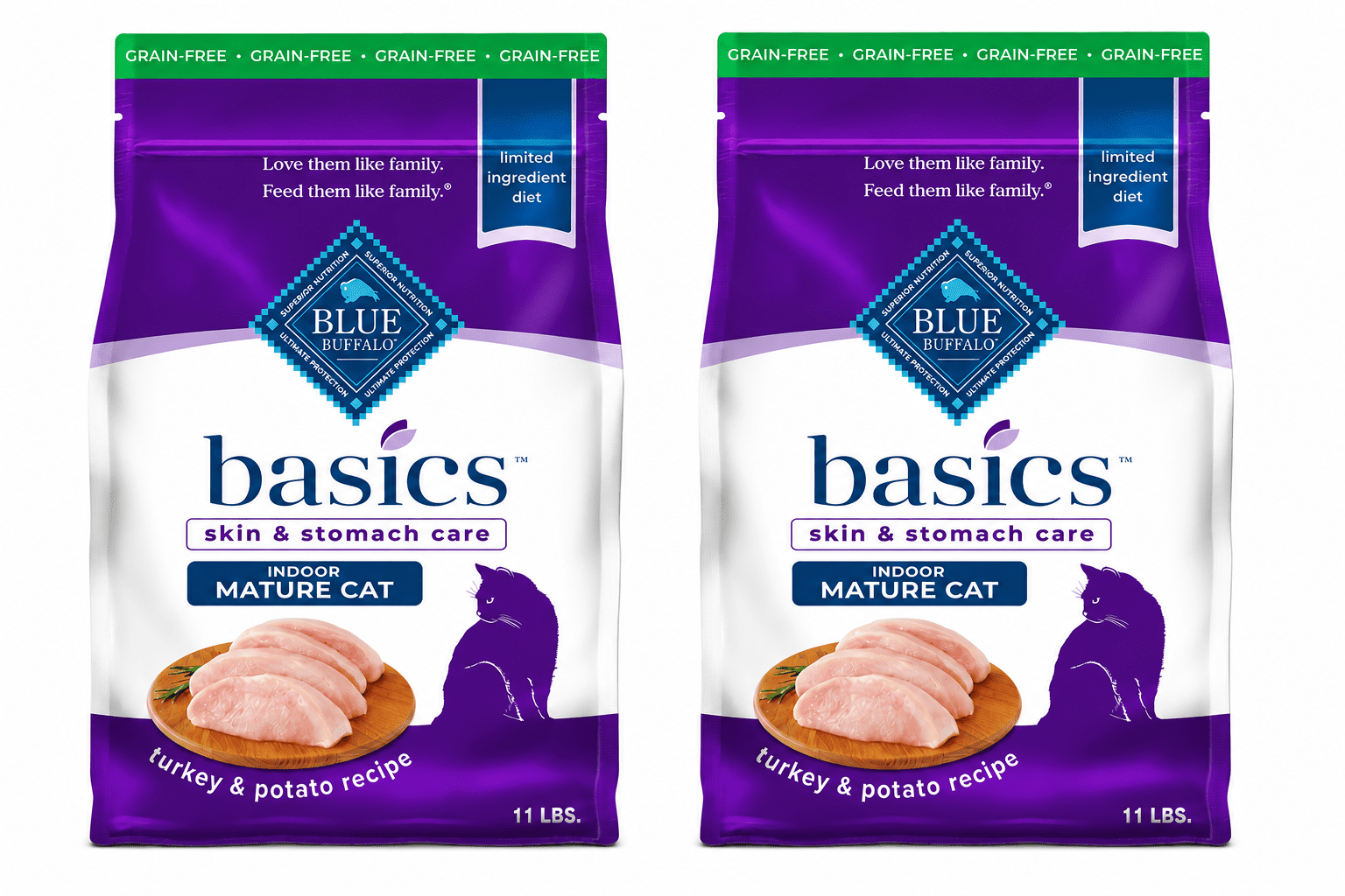 Blue Buffalo True Solutions Blissful Belly Digestive Care Formula Adult Dry Cat Food, 11 lb (2 Pack)