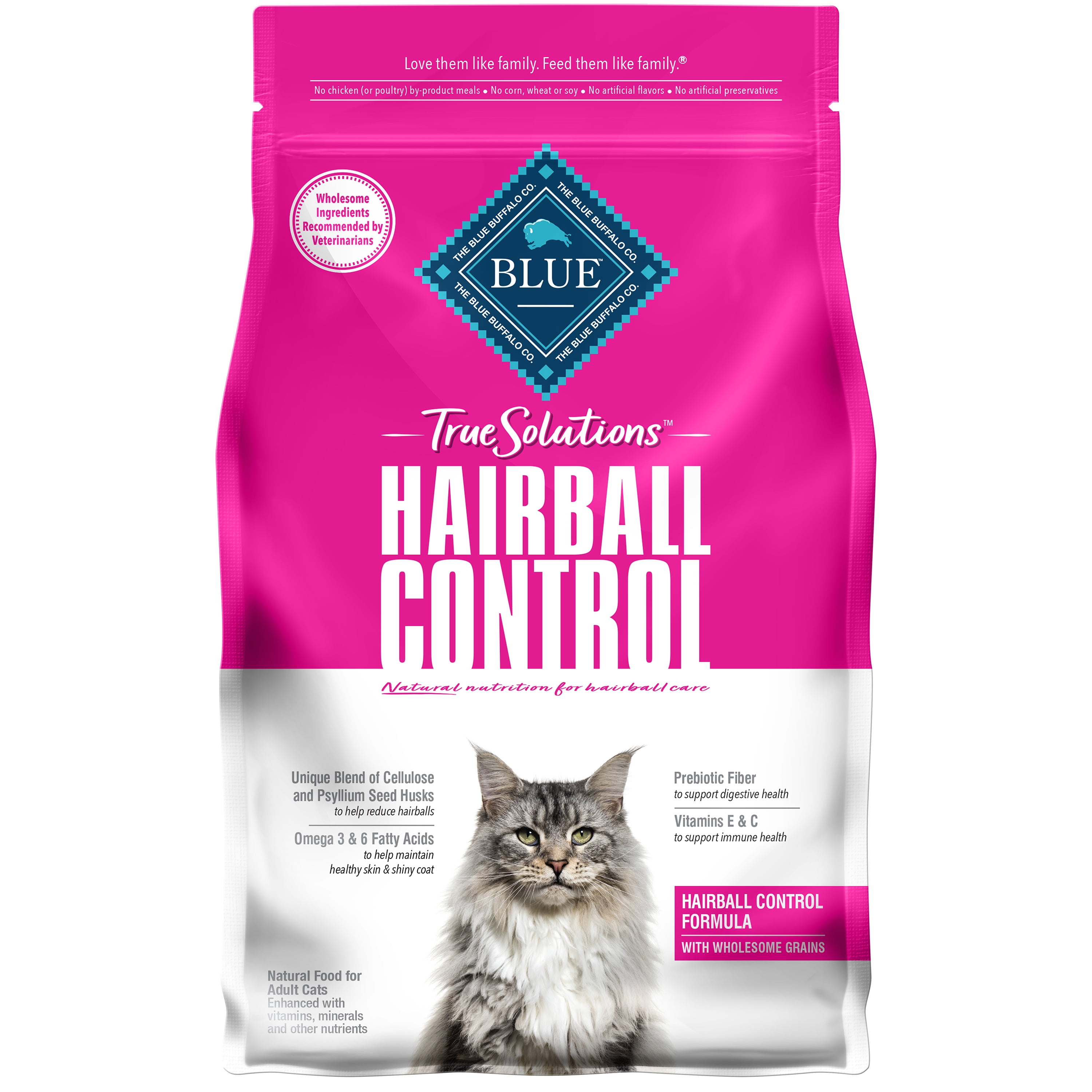 Blue Buffalo True Solutions Hairball Control Chicken Dry Cat Food for