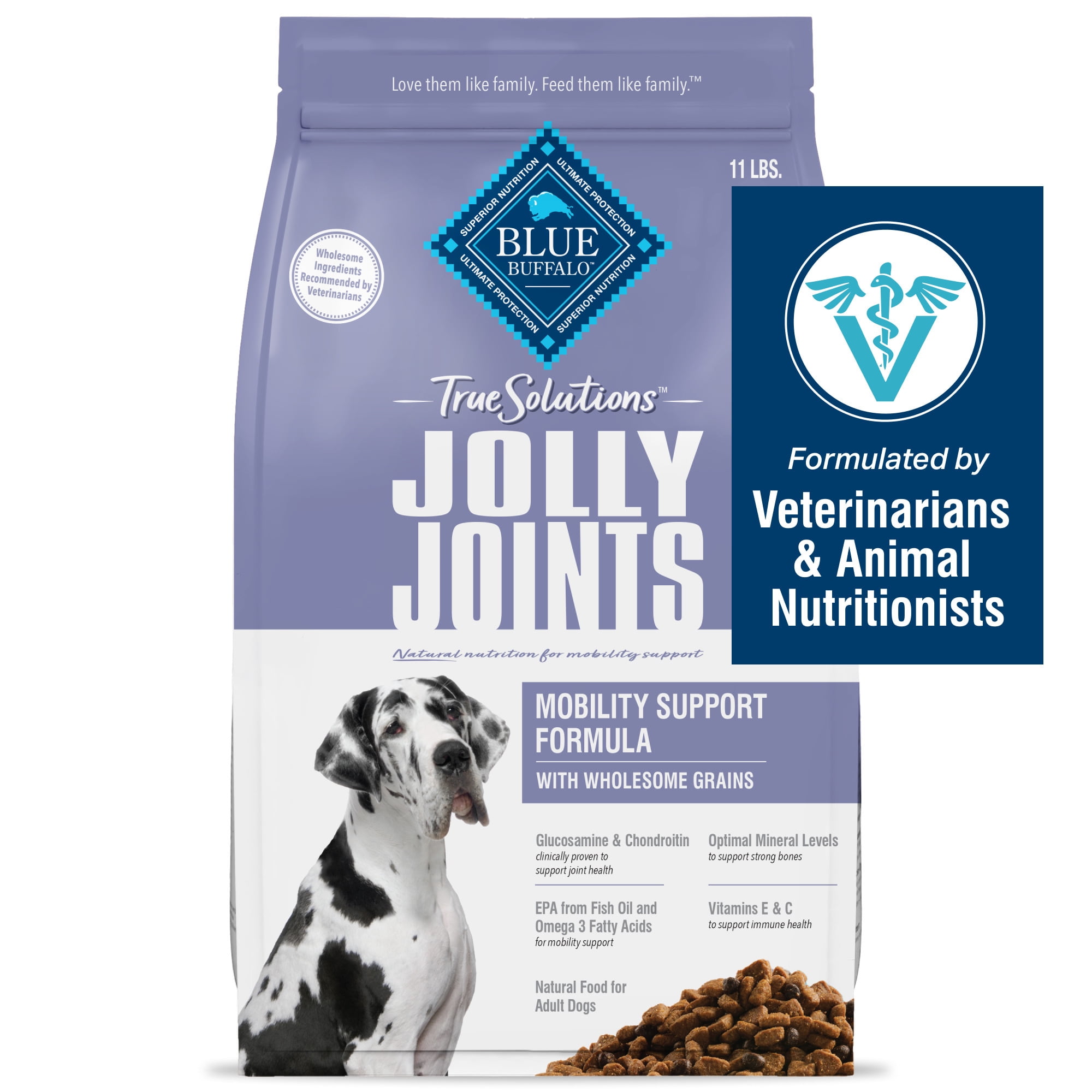 BLUE True Solutions Jolly Joints Mobility Care Adult Dog Dry Food Chicken 11 lb. Bag Walmart