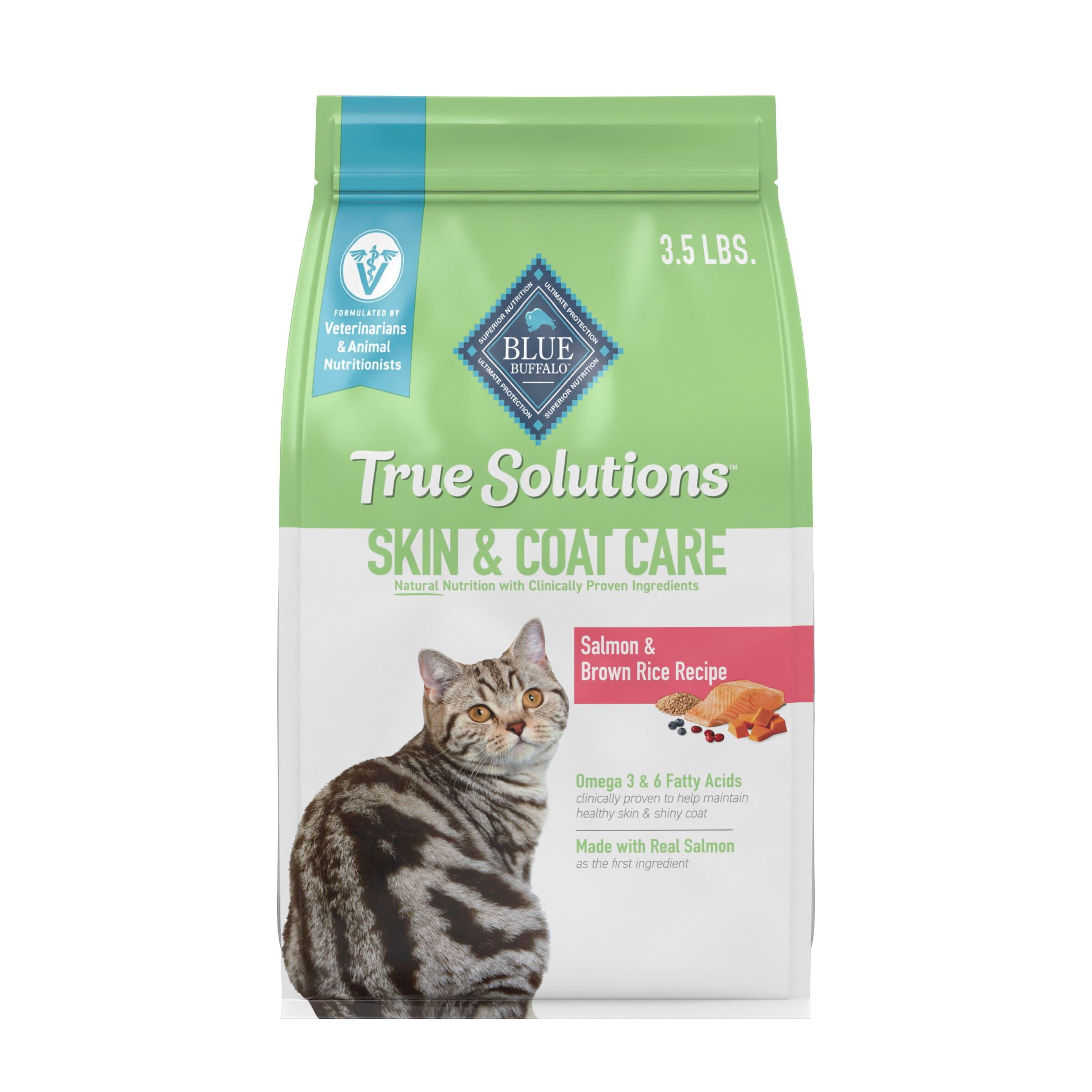Blue Buffalo True Solutions Skin & Coat Care Natural Dry Cat Food, Salmon, 3.5-lb. Bag