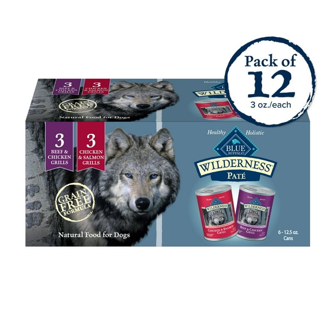 Blue Buffalo Wilderness Adult Wet Dog Food Variety Pack, 12.5oz. Cans