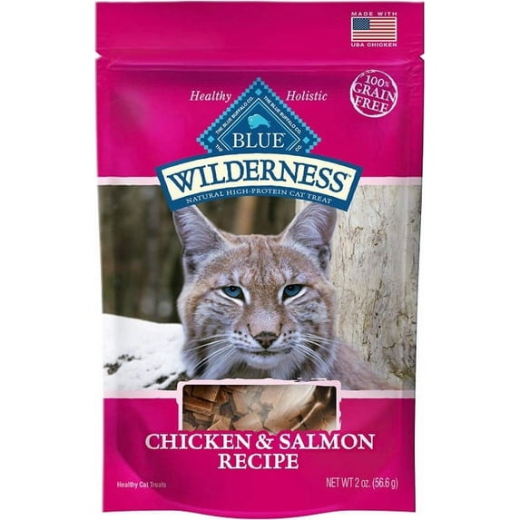 Blue Buffalo Wilderness Chicken Salmon Soft Moist Cat Treats