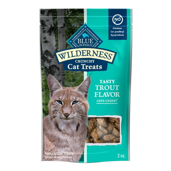 Blue Buffalo Wilderness High Protein Natural Crunchy Cat Treats, Tasty Trout, 2-oz. Bag