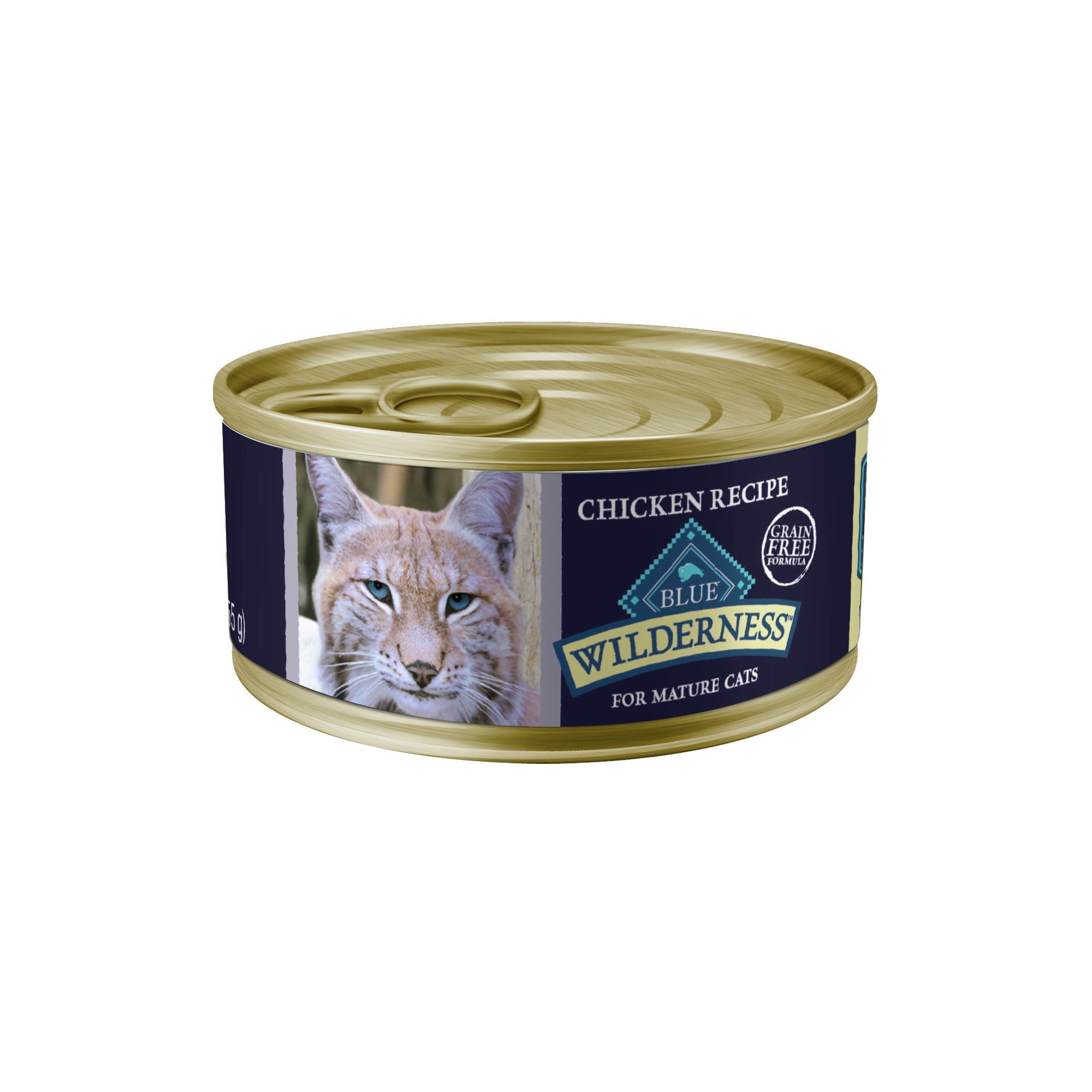 Blue Buffalo Wilderness High-Protein Adult Cat 7+ Wet Food, Chicken, 5.5-oz Can