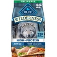 thumbnail image 1 of Blue Buffalo Wilderness High-Protein, Grain-Free Chicken Adult Dry Dog Food 4.5lb Bag, 1 of 12