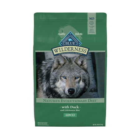 Blue Buffalo Wilderness High Protein, Natural Adult Dry Dog Food, Duck 20-lb