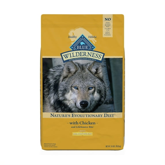 Blue Buffalo Wilderness High Protein, Natural Adult Healthy Weight Dry Dog Food, Chicken 24-lb