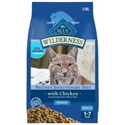 Blue Buffalo Wilderness Natural High-Protein, Grain-Free Dry Cat Food, Chicken, 2-lb. Bag