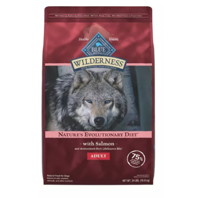 Blue Buffalo Wilderness High Protein Natural Adult Dry Dog Food, Salmon