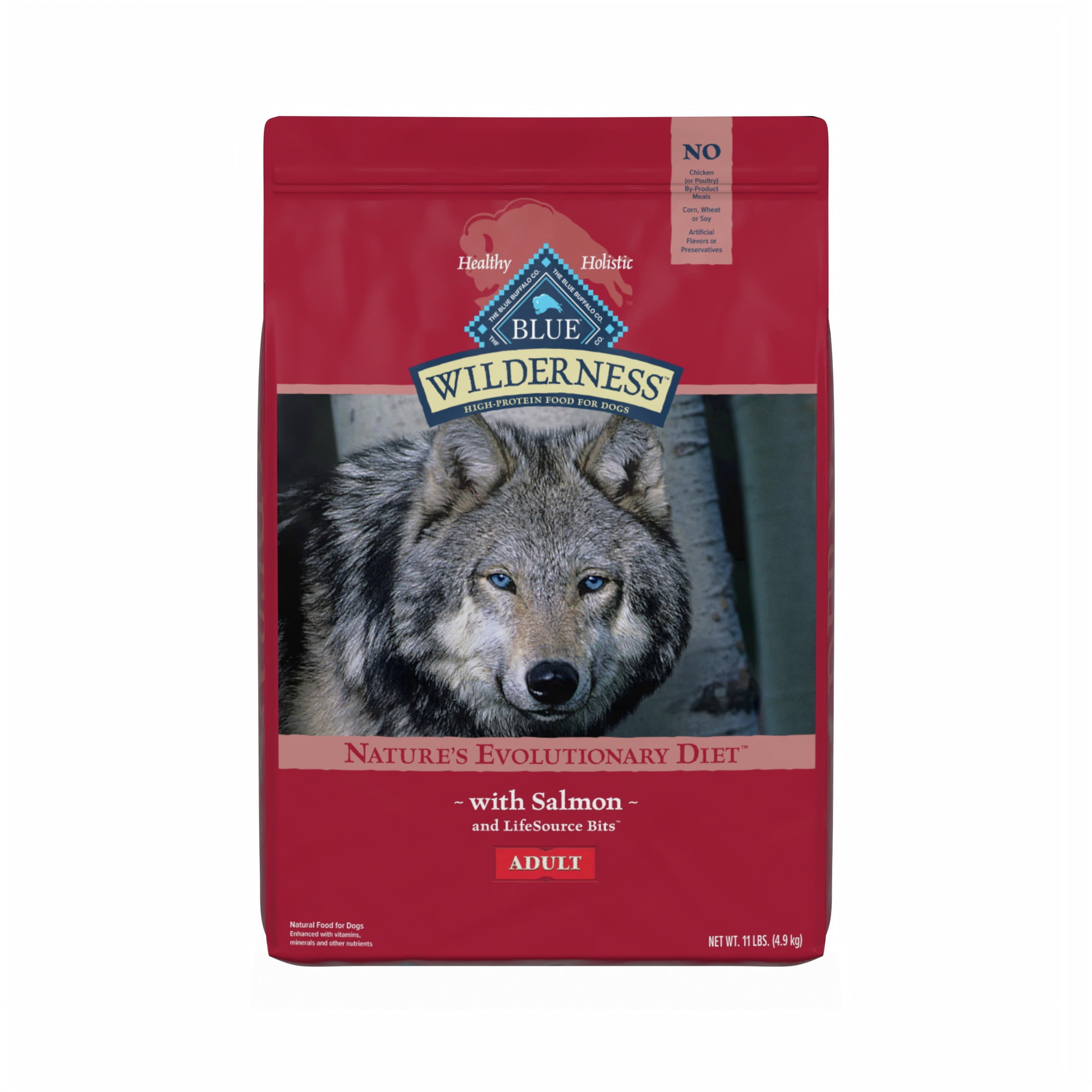 Blue Buffalo Wilderness High Protein, Natural Adult Dry Dog Food, Salmon 11-lb