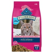 Blue Buffalo Wilderness Natural High Protein Dry Food for Adult Cats, Salmon, 4-lb Bag