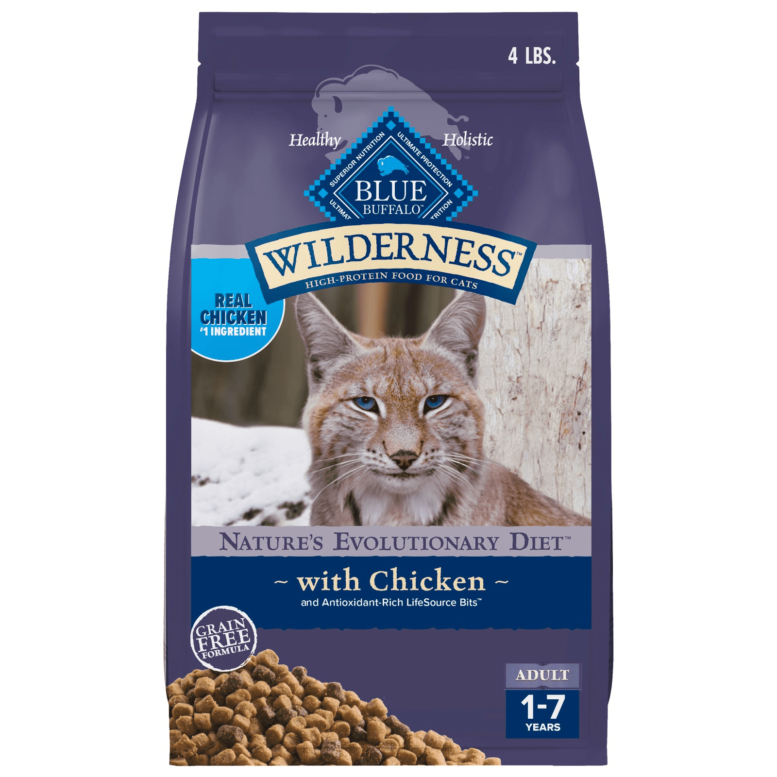 Free Shipping Blue Buffalo Wilderness Natural High Protein Grain Free Dry Cat Food Chicken 9.5 lb. Bag Walmart