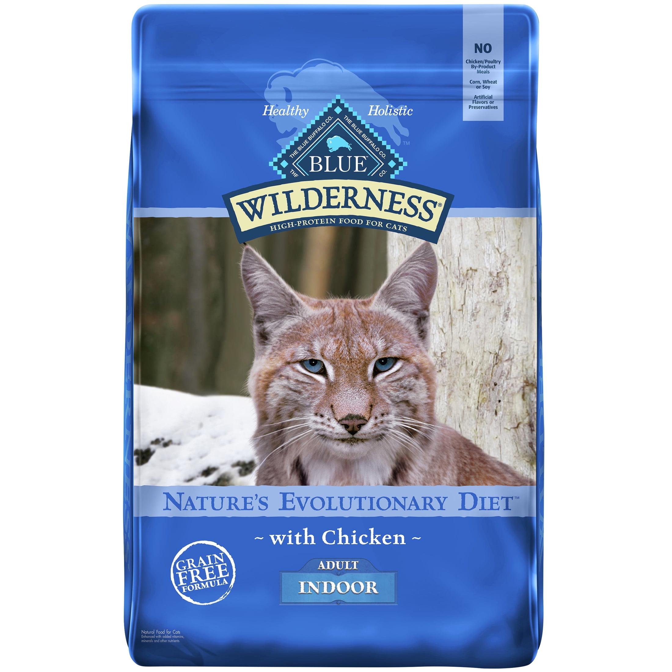 Blue Buffalo Wilderness Natural High Protein Grain Free Dry Cat Food Chicken 9.5 lb. Bag Walmart
