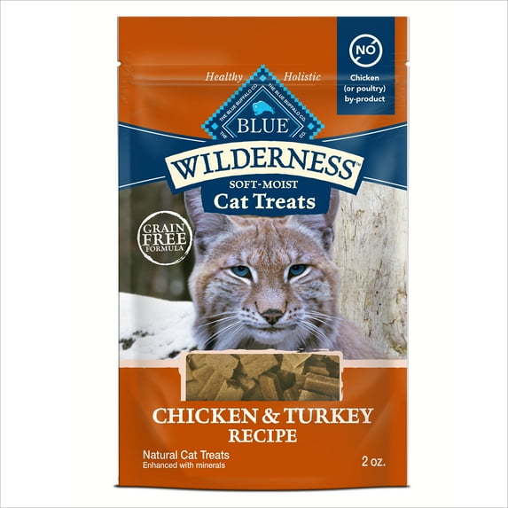 Blue Buffalo Wilderness Natural Soft Cat Treats Made, Chicken & Turkey Recipe, 2-oz. Bag