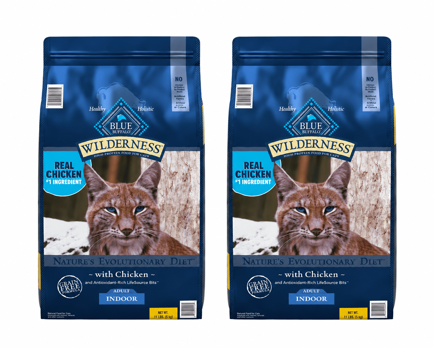Blue Buffalo Wilderness Natures Evolutionary Diet Chicken High-Protein Grain-Free Adult Dry Cat Food, 12 lb (2 Pack)