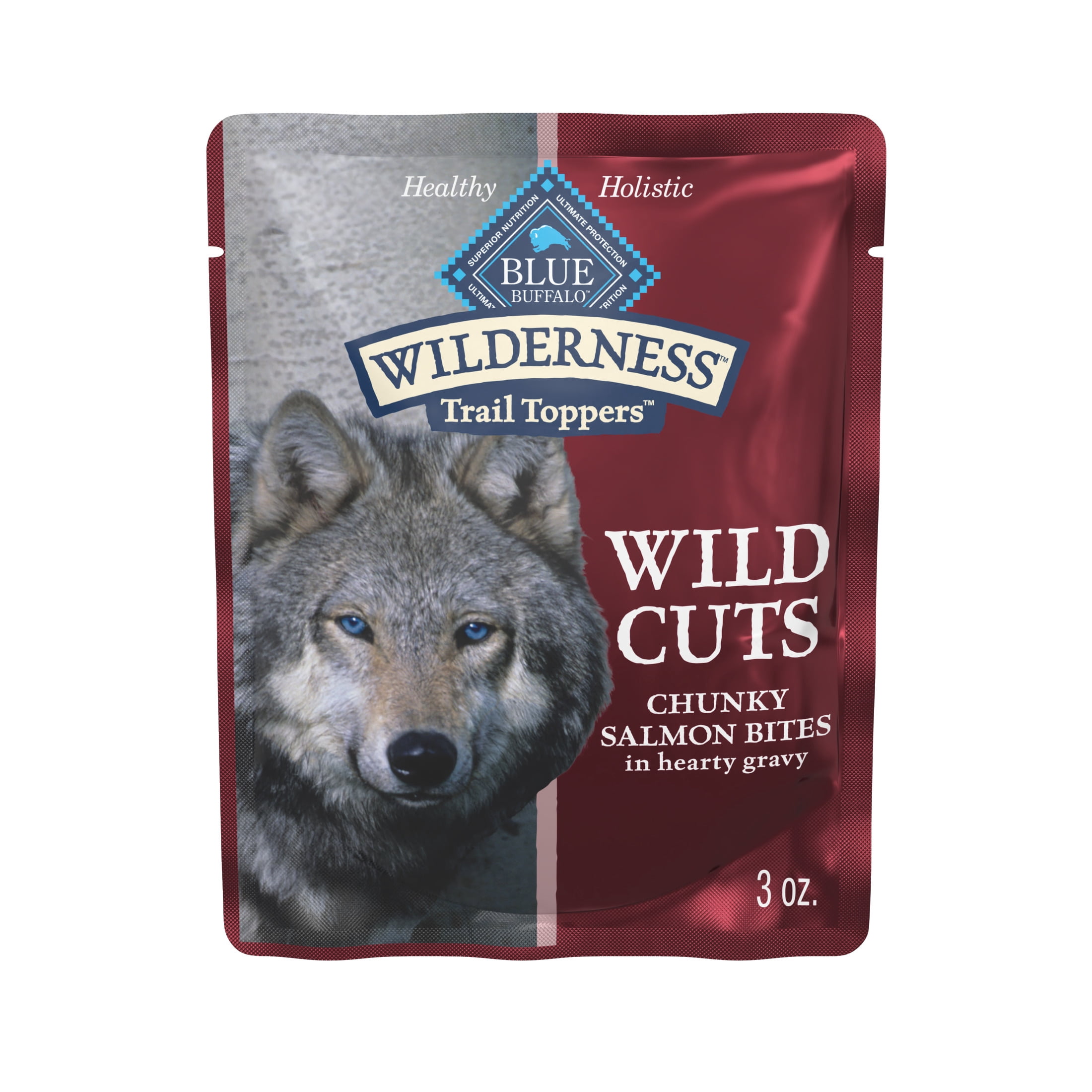 Blue Buffalo Wilderness Trail Toppers Wild Cuts Wet Dog Food, Salmon, 3oz Pouch