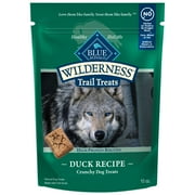 Blue Buffalo Wilderness Trail Treats High Protein Duck Flavor Crunchy Biscuit Treats for Dogs, Grain-Free, 10 oz. Bag