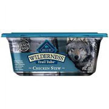 Blue Buffalo Wilderness Trail Tubs High Protein Grain Free, Natural Adult Wet Dog Food Tubs, Chicken Stew 8-oz (pack of 8)