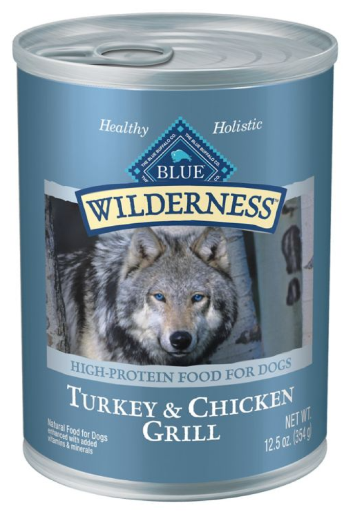 Blue Buffalo Wilderness Turkey and Chicken Grill Pate Wet Dog Food, 12.