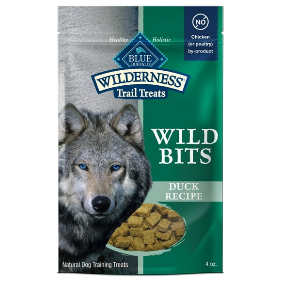 Blue Buffalo Wilderness Wild Bits Soft & Chewy Dog Treats, Grain-Free, Duck, 4-oz. Bag