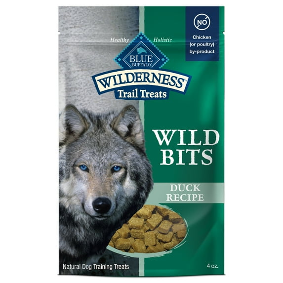 Blue Buffalo Wilderness Wild Bits Soft & Chewy Dog Treats, Grain-Free, Duck, 4-oz. Bag