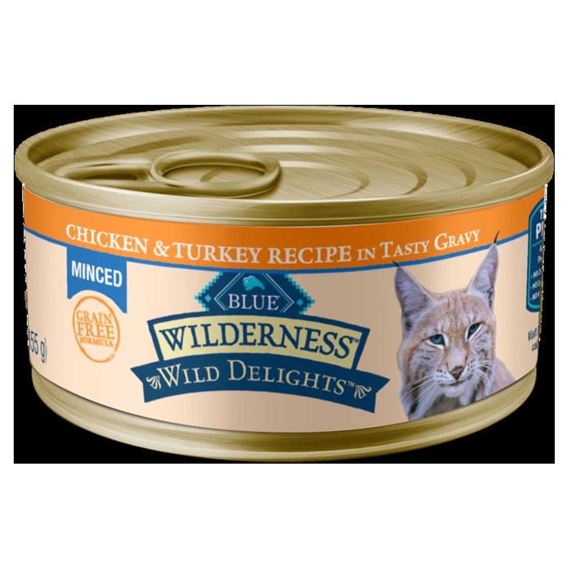 Blue Buffalo Wilderness Wild Delights High Protein Chicken and Turkey Minced Wet Cat Food for