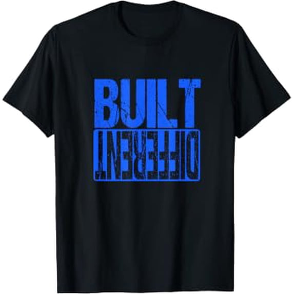 Blue Built Different Blue Color Graphic Blue T-Shirt - Walmart.com