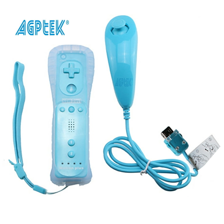 Auténtico mando a distancia original de Nintendo Wii Motion Plus Azul 100%  OEM -  México