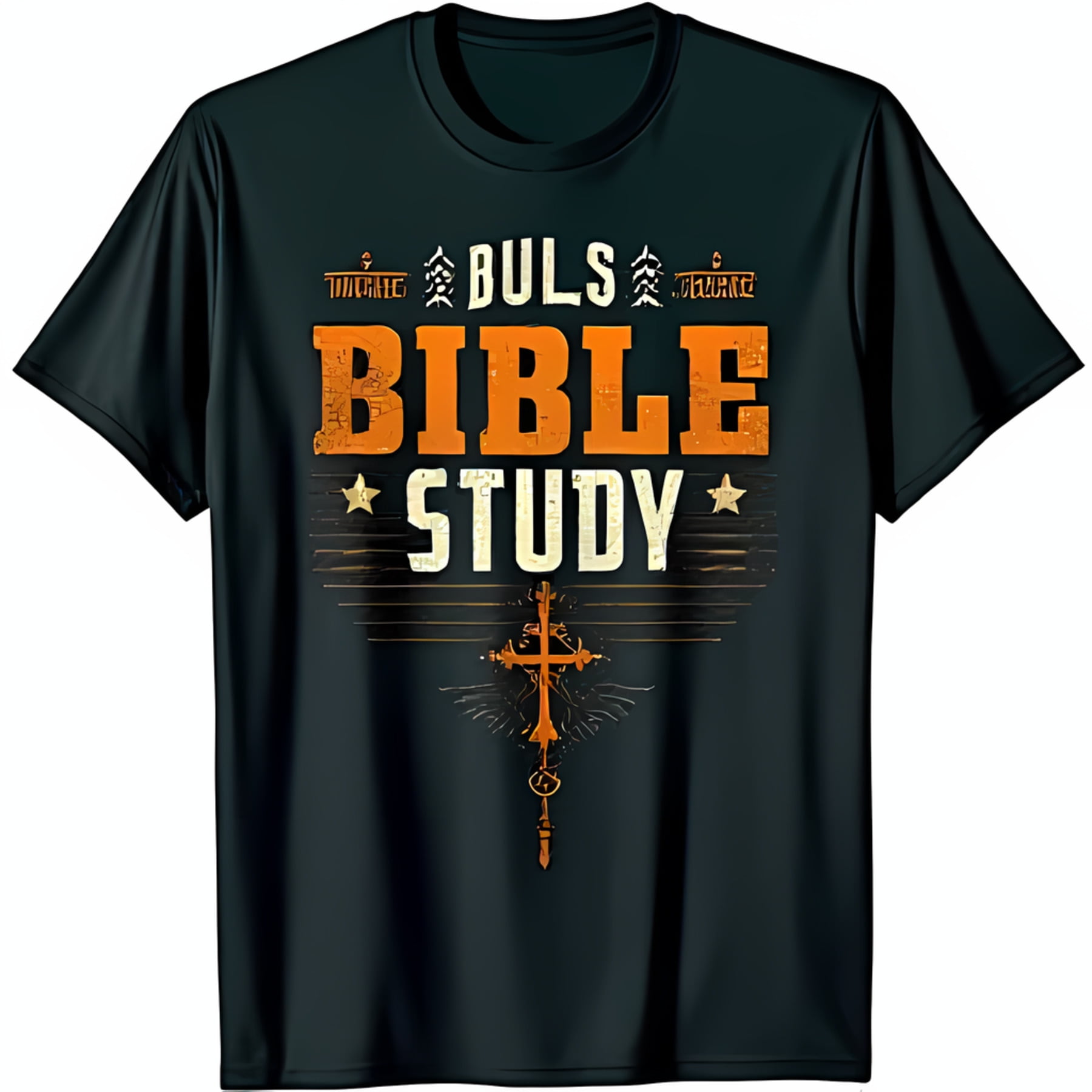 Blue 'Buls Bible Study' Graphic Tee with & Pine Trees