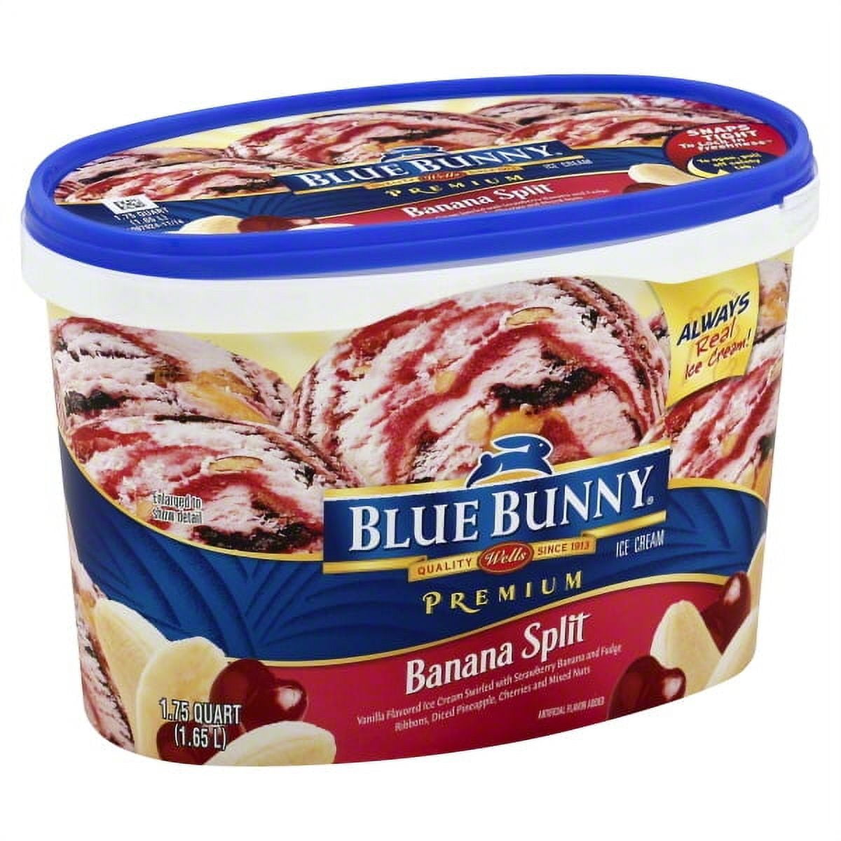Blue Bunny Banana Split Ice Cream, 56 fl oz - Walmart.com