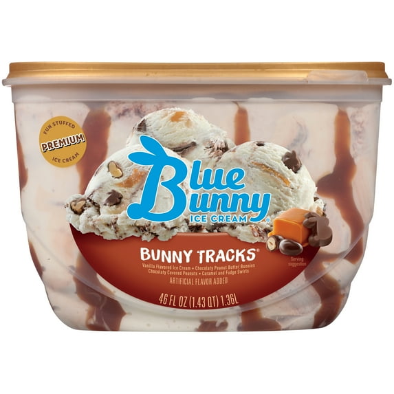 Blue Bunny Bunny Tracks Premium Ice Cream 46 fl oz