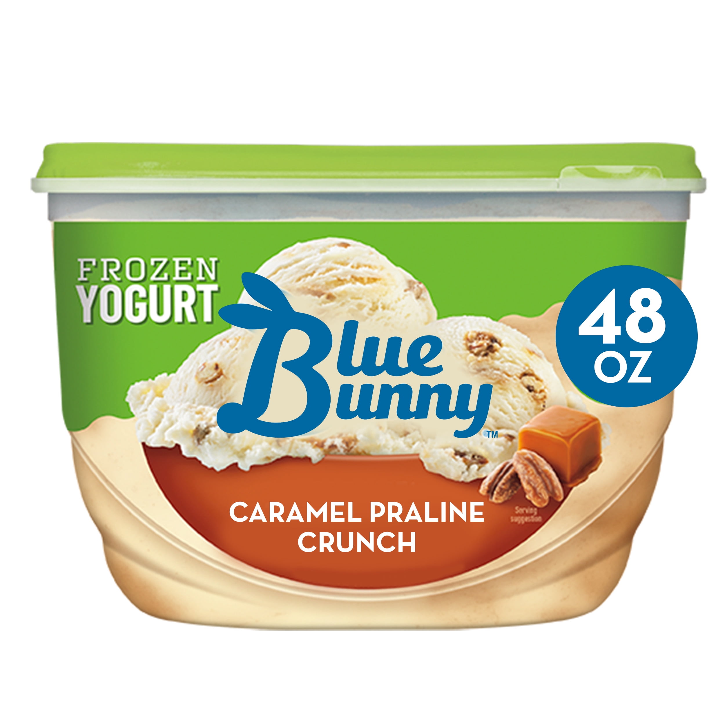 Blue Bunny Caramel Praline Crunch Frozen Yogurt, 48 fl oz - Walmart.com