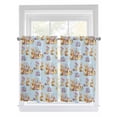 thumbnail image 1 of Blue Bunny Easter 2 Panel Kitchen Curtains for Windows, Colorful Eggs Rabbits Pastoral Bathroom Privacy Curtain, Home Décor Window Treatment for Bedroom/Living Room 55"x45", 1 of 6