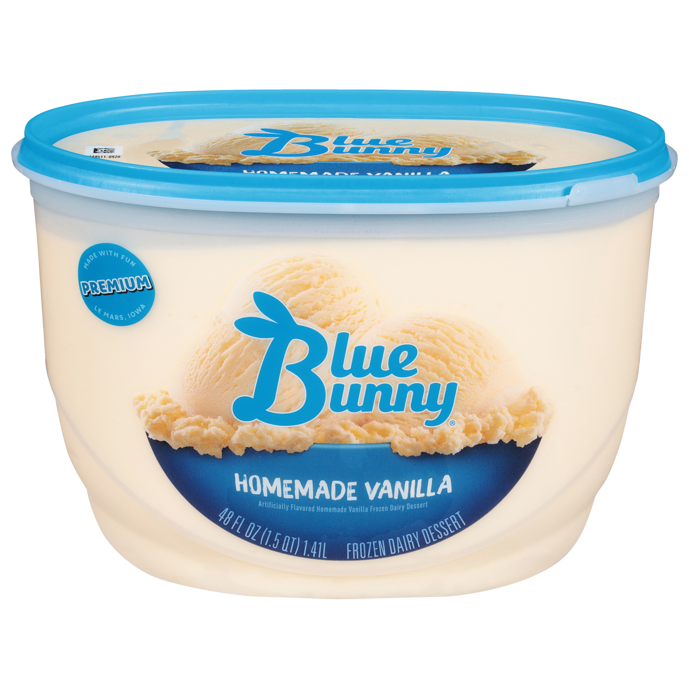 Blue Bunny Homemade Vanilla Frozen Dessert, 48 fl oz - image 1 of 9