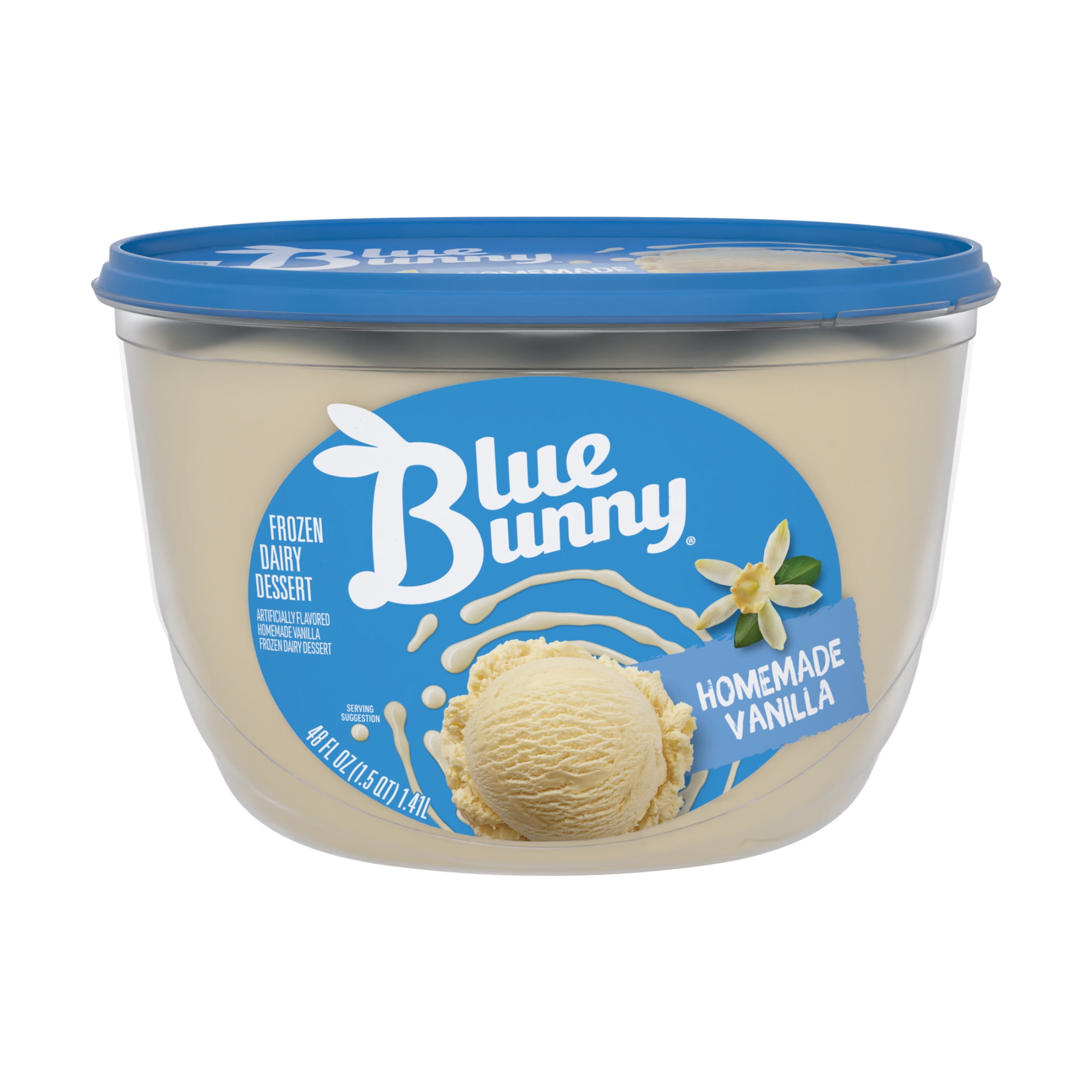 Blue Bunny Homemade Vanilla Premium Frozen Dessert, 48 fl oz