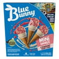 thumbnail image 1 of Blue Bunny Mini Swirls Strawberry Shortcake Cones, Frozen Dessert, 8 Pack, 1 of 12
