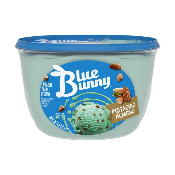 Blue Bunny Pistachio Almond Flavored Premium Frozen Dessert, 48 fl oz