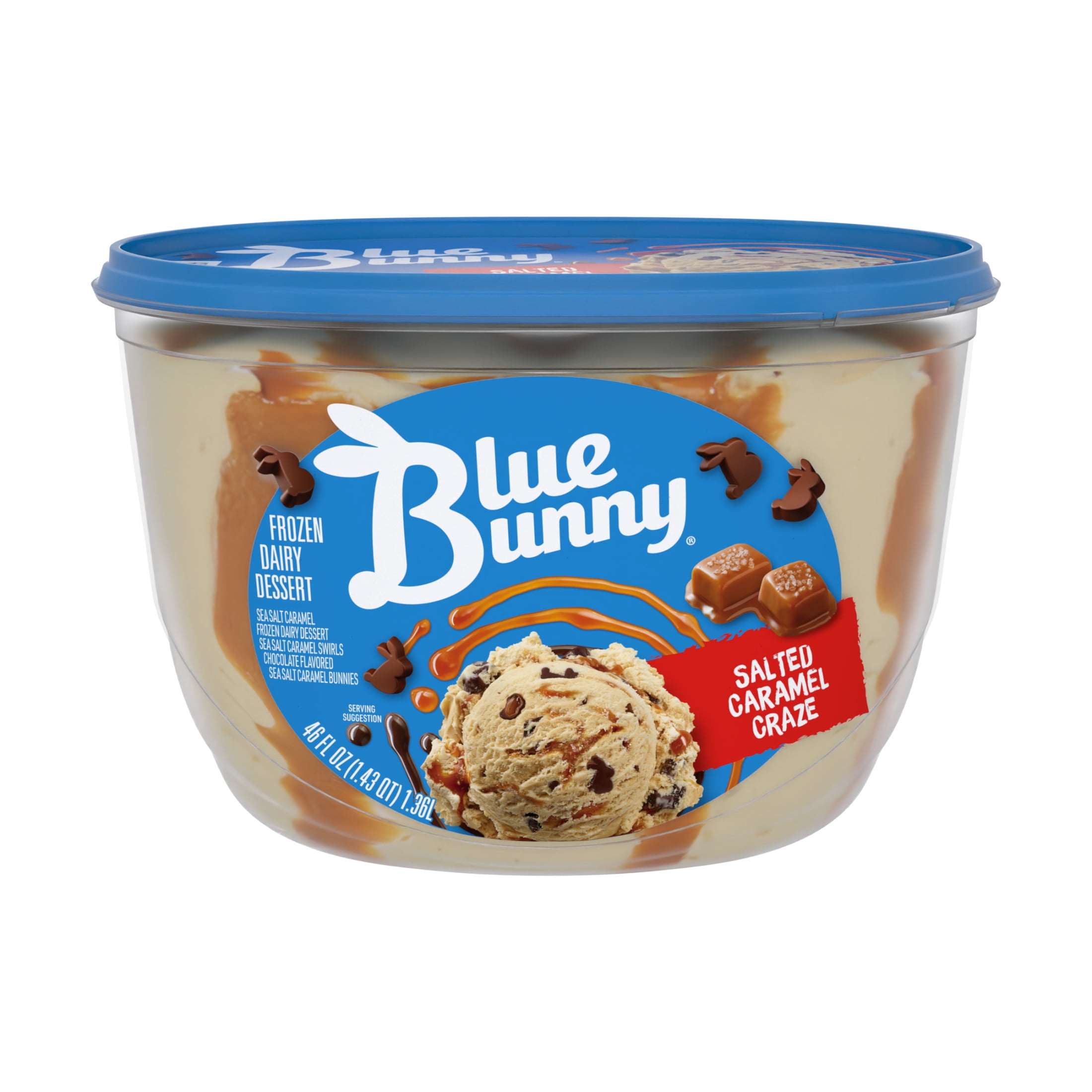 Blue Bunny Salted Caramel Craze Premium Frozen Dessert, 46 fl oz