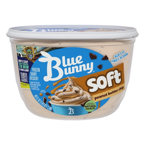 Blue Bunny Soft Chocolate Flavored Peanut Butter Cup Frozen Dessert, 46 fl oz